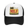 Custom Punk Unisex Milf Unisex I Love Fishing Trucker Hat Adult Adjustable Baseball Cap Unisex Women Hip Hop Dad Hat