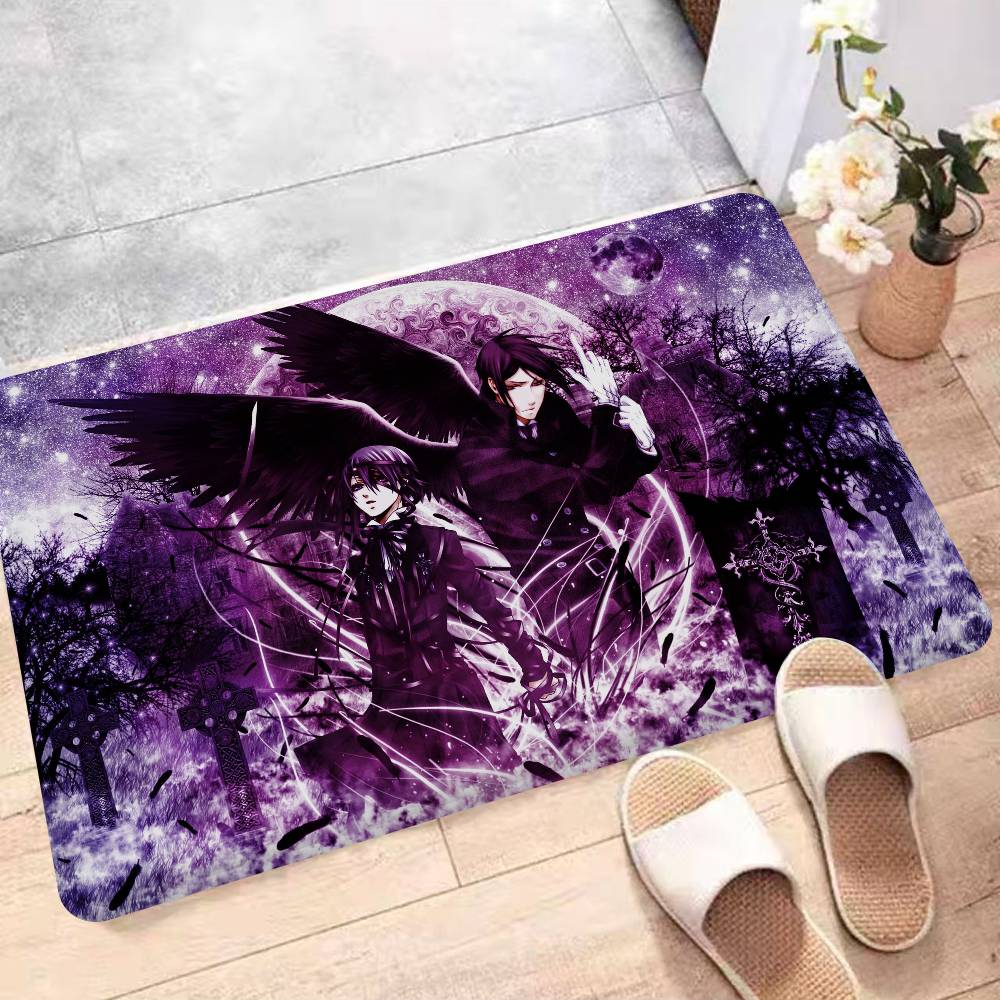 Anime Black Butler Kitchen Mat Kids Room Bedroom Decoration Balcony Anti-Slip Doormat Living Room Alfombra