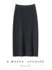 Cashmere Women's High-End Cable Knit Round Neck Sweater & High Waist Skirt Set