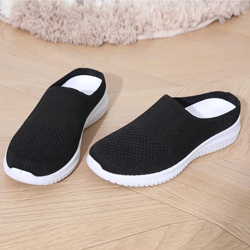 

Повседневная женская обувь, одинарная, для среднего и пожилого возраста, мягкая подошва, баотоу, полушлепанцы 36