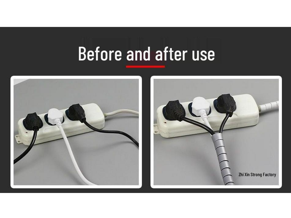 Cable Management Tube for Electric Wires - Soft Wrap for Computer, Monitor, and Power Cords.