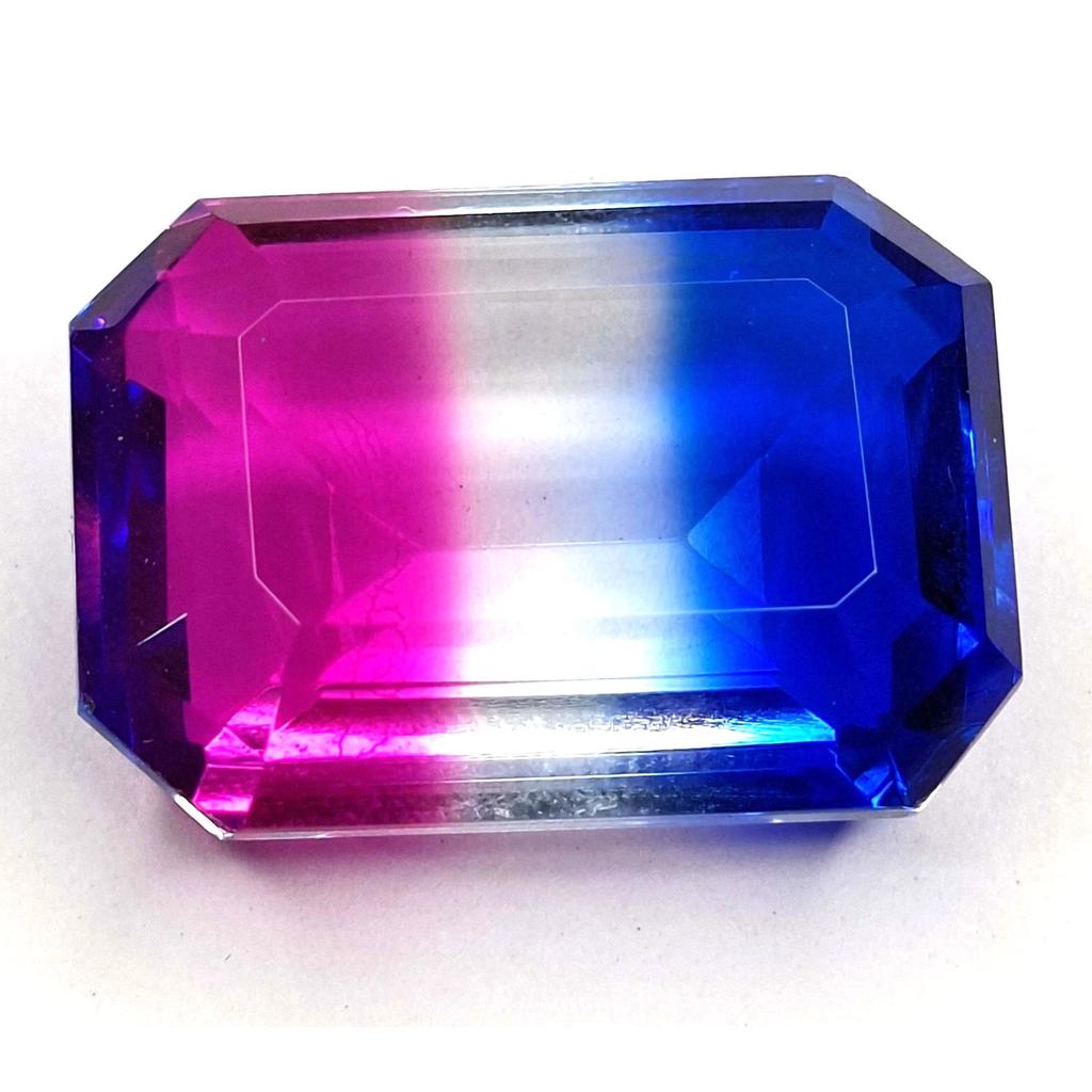 Natural Ametrine Multicolour 51-53 Ct Emerald Cut Certified Fabulous Gemstone