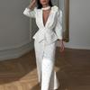 Summer new women's clothing, European and American dresses, fashionable and elegant commuting deep v-neck printed dresses