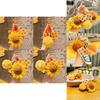 Creative Plush Crochet Sunflower Keychain Adorable Bag Charm Gift For Exams