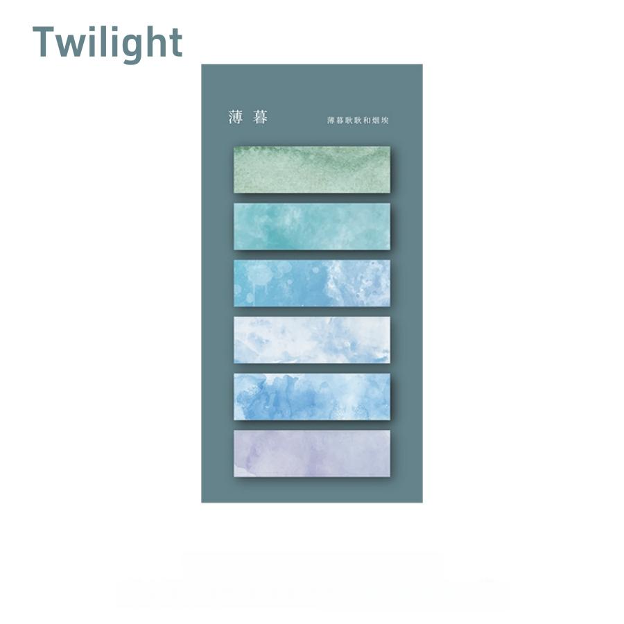 1pc/8pcs Gradient Color Index Sticky Notes with Adhesive Peel-off Index Tabs for Home Office Daily Use