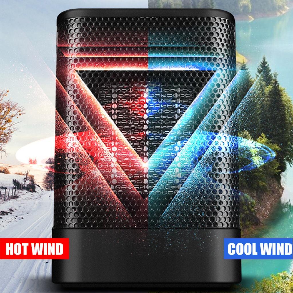 AC 220V Electric Space Heater/Portable Cooling Fan Table Handy Air Warmer Cooler Summer Winter Air Vent Fan for Home