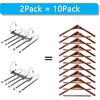 Magic Pants Hangers Space Saving - 2 Pack for Closet Multiple Layers Multifunctional Uses Rack Organizer for Trousers Scarves Slack (2 Pack with 10