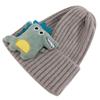 Winter Cute Kids Hats Handmade Thick Warm Soft Beanie Ear Warmer Knitted Cap Dinosaur Shape