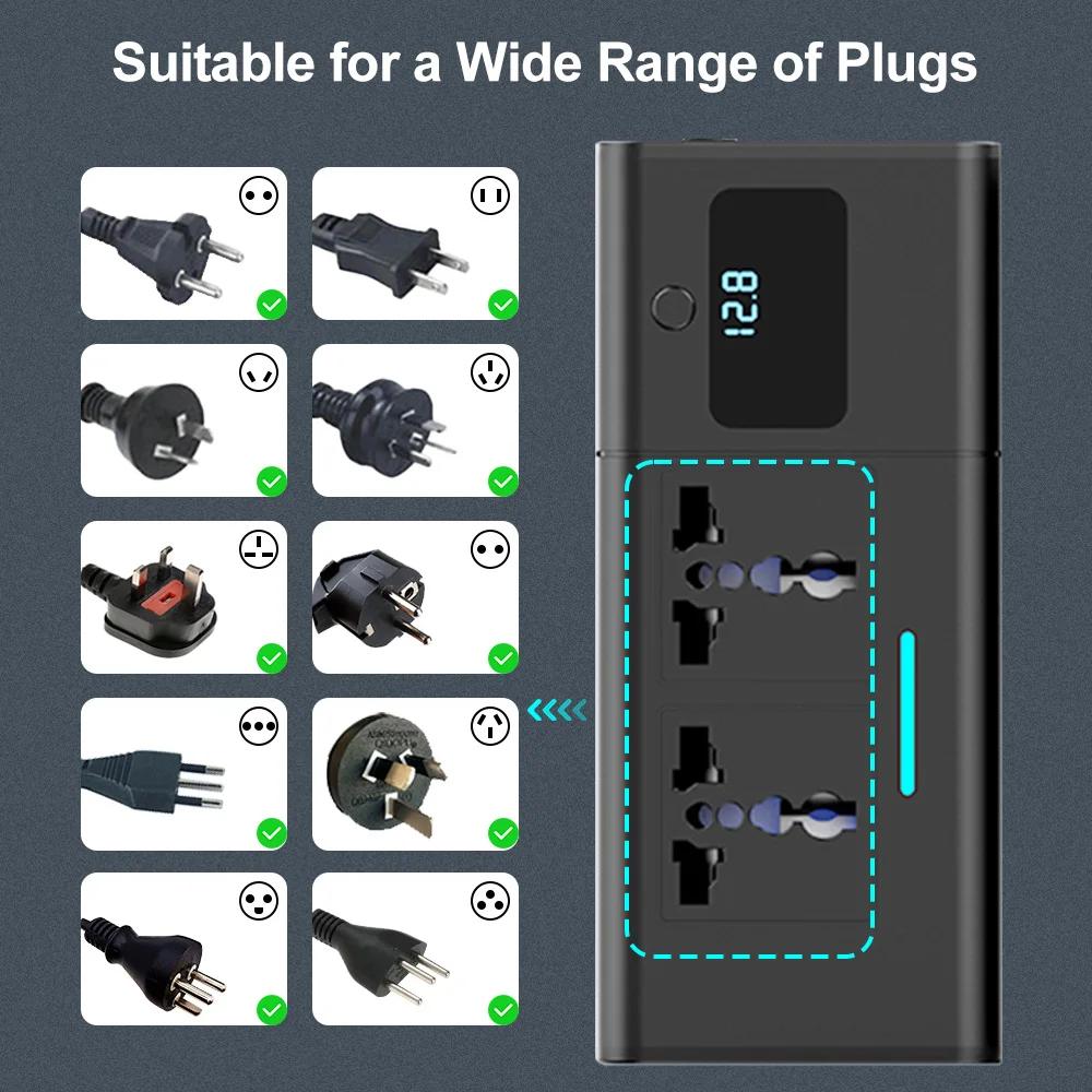 Autoinvertor AC 12V na DC 220V Měnič napětí a výkonu 200W pro 12V vozidla