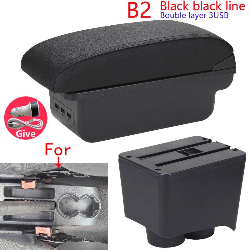For Volkswagen Polo Armrest Box For VW POLO Mk5 6R Vento Car Armrest 2002-2009 Storage Box Car Accessories Simple Installation