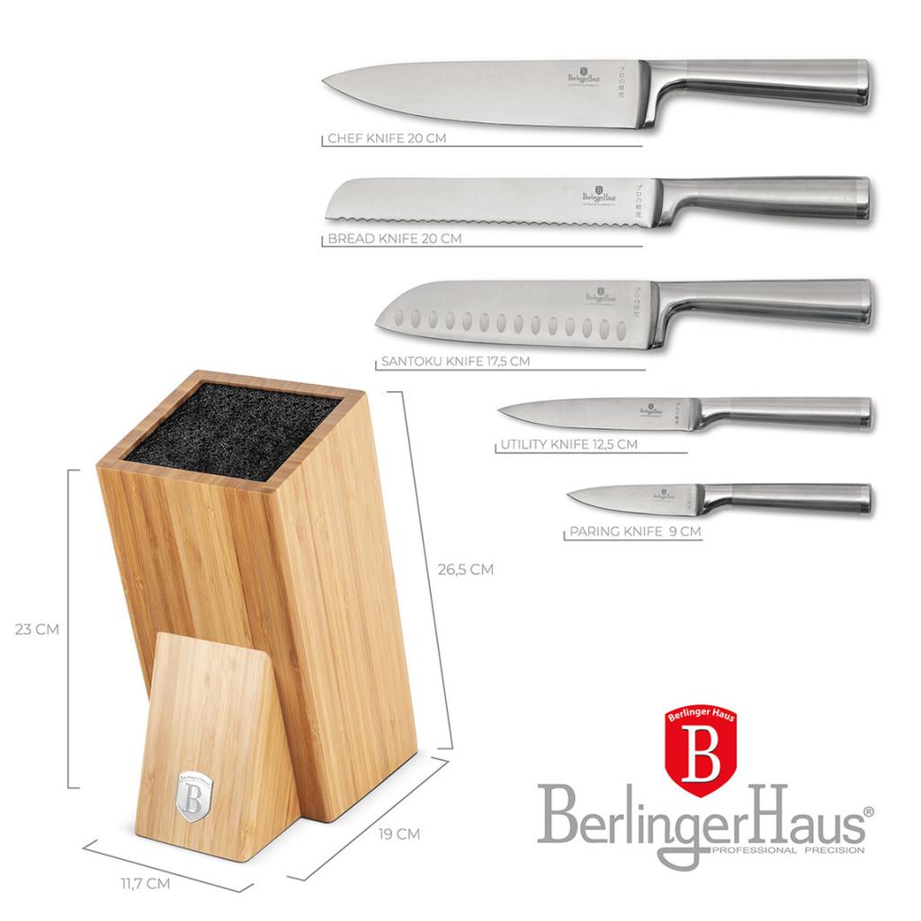 Berlinger Haus Bh-2805 Knife Set In Bamboo Block