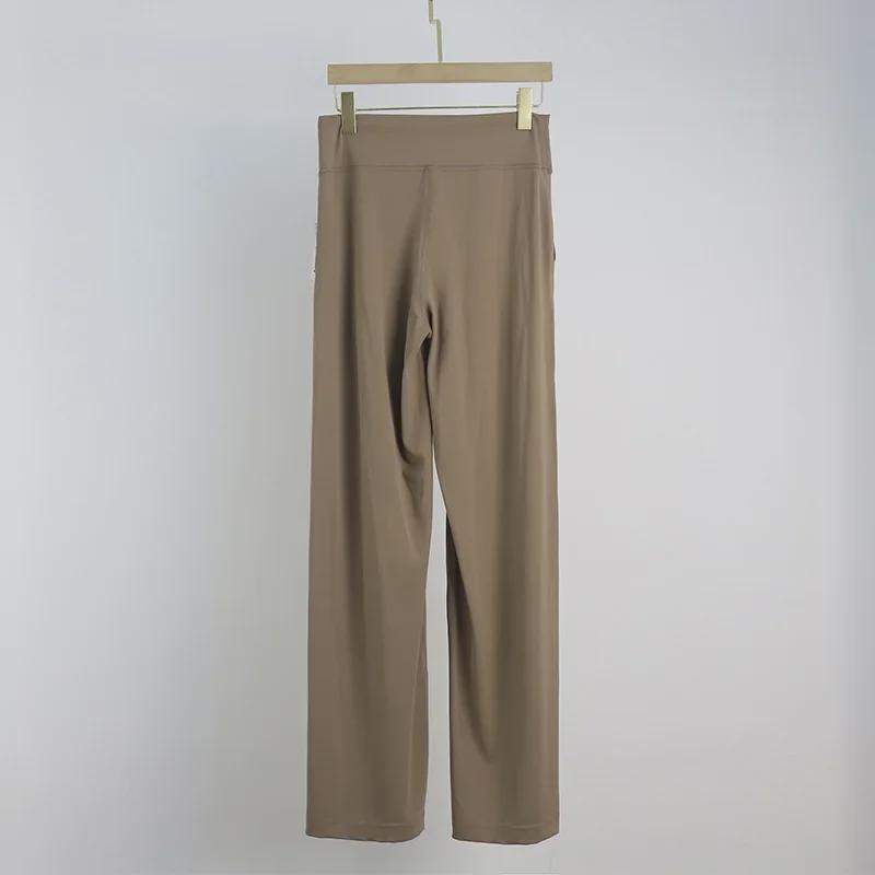 Women's High-Waist Loose Straight Sports Pants with Drawstring for Yoga and Fitness