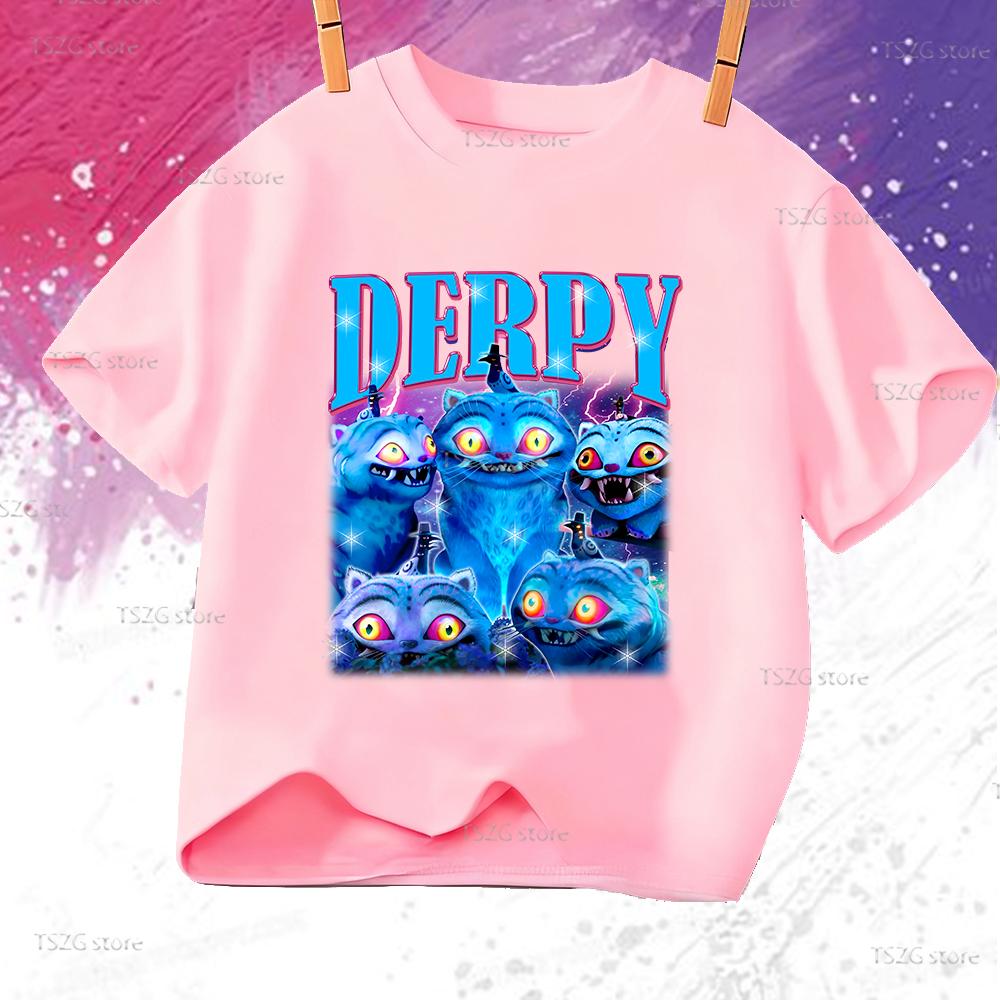 Summer Vintage KPop Demon Hunters Pet Tiger Cartoon Children T-Shirt Anime Short Sleeve Girl Boy Tee Shirt Cute Tops Kid Clothes