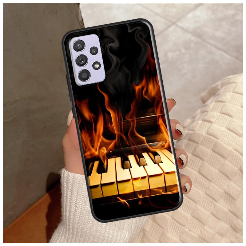 Music Piano Elegant Case For Samsung Galaxy A14 A34 A54 A12 A22 A32 A42 A52 A13 A23 A33 A53 A50 A51 A71 Cover