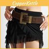 Fashion Riveted Waist Belt With Alloy Closure For Trendy Outfits