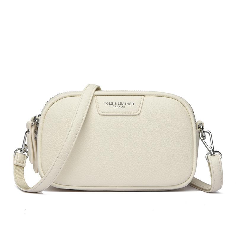 

Жіноча маленька квадратна сумка з м якої шкіри, модна та елегантна сумка на одне плече, містка сумка кросбоді бежевий