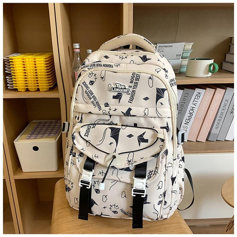 

Школьный рюкзак новый, высокой стоимости, в студенческом стиле, свежий и милый, рюкзак для учеников средней школы, легкий, большой вместимости чёрный