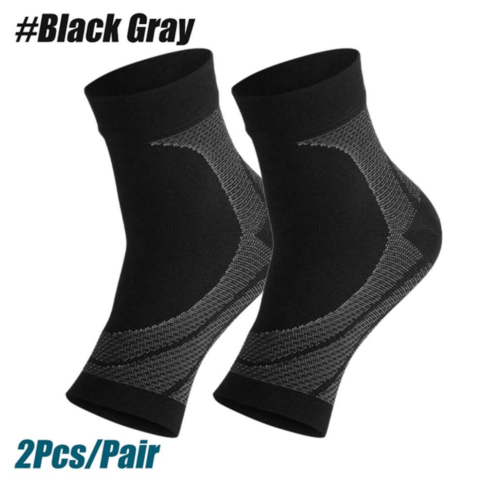 

1 пара шкарпеток від нейропатії, бандаж на гомілкостоп, компресійні шкарпетки від тендиніту, компресійна пов язка на гомілкостоп для набряку гомілкостопа, підошовного фасціїту L чорний/сірий колір