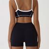 JYL Sleeveless Hollow Back Yoga Shorts Jumpsuit Fitness Bodysuit
