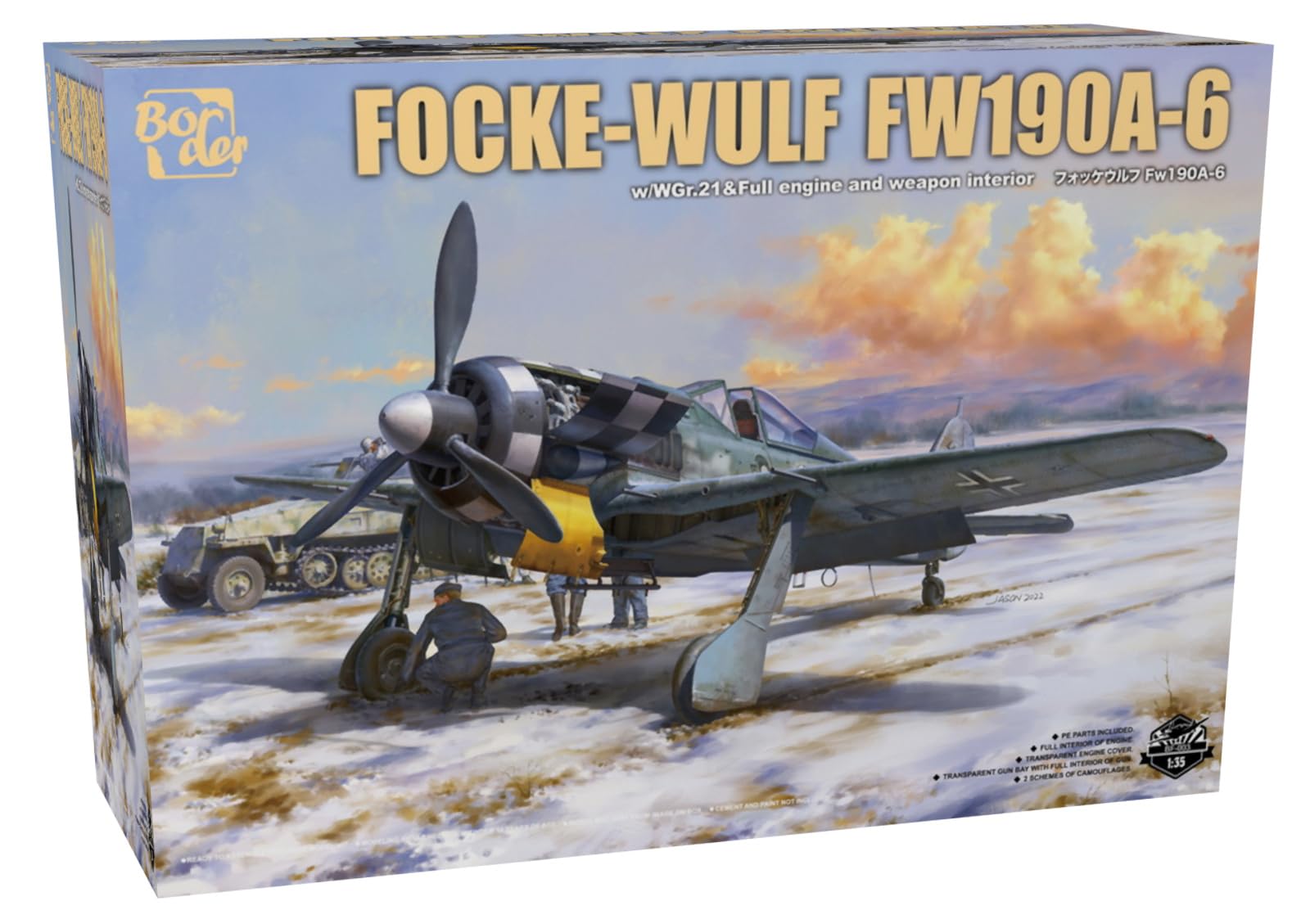 

Border Model пластиковая модель немецких ВВС в масштабе BF003 1/35 Focke-Wulf FW190A-6 с WGr.21