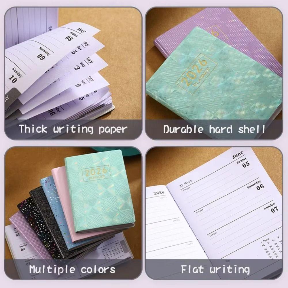 Square Weekly Planner Notepad Thick Portable Pocket Memo A7 Mini Notebook  Planner Agenda Note Book
