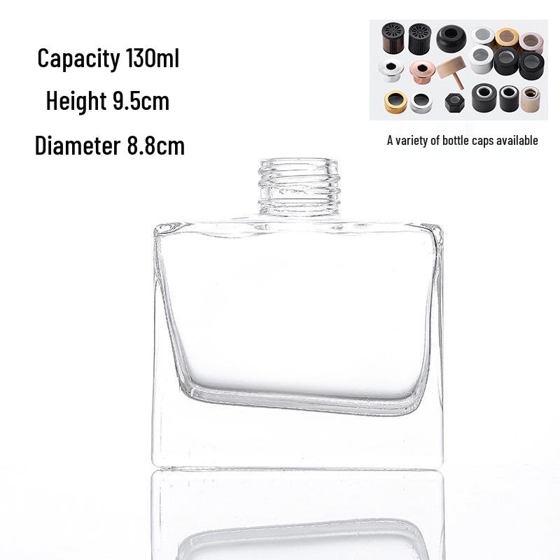 Flat Square Transparent Aroma Diffuser Bottle for Home Decor