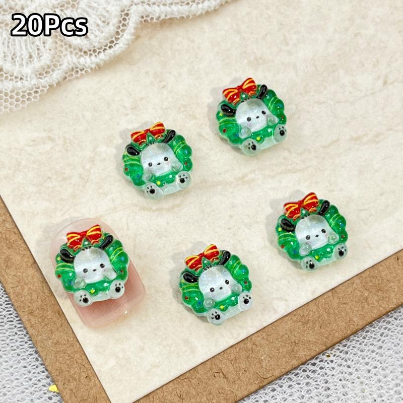 

20 шт. Різдвяні Шарми для Нігтів Милі Sanrio Hello Kitty Kuromi Декор для Манікюру Смола Мультяшні Матеріали для Манікюру Аксесуари DIY