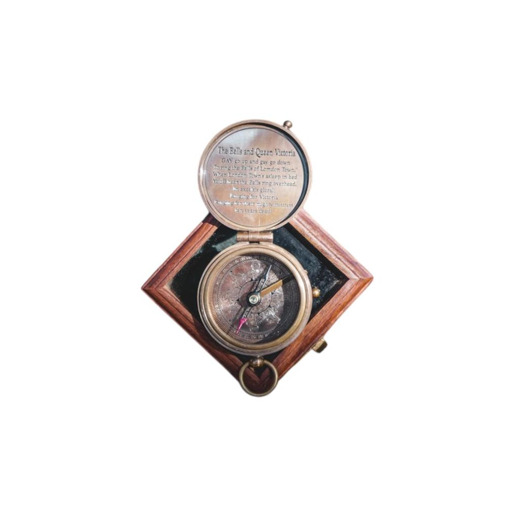Handmade Brass Victoria Nautical Pocket Compass Gift for Husband, Mens Gift, Gift for Her, Wedding Gift