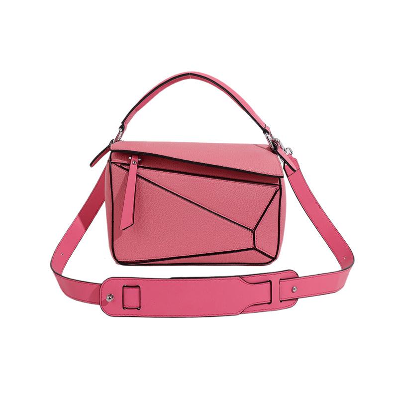 Lychee Pattern Portable Shoulder Messenger Bag, Fashionable and Practical.