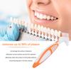 Denture Toothbrush Dual Head Safe Denture Cleaning Tools for Partial Dentures Half Dentures Complete Dentures Orange