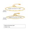 Stacking Bracelet, Gold Color Adjustable Link Chain Bracelet Set, Minimalist Women Waterproof Jewelry