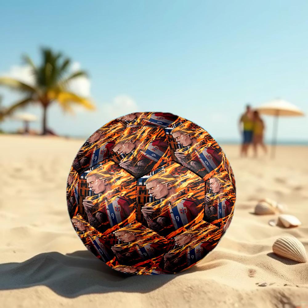 Erling Haaland Taglia 5 Pallone da Calcio Pallone da Calcio ad Alta Elasticità Per Competizioni all'Aperto Allenamento Quotidiano Gioco