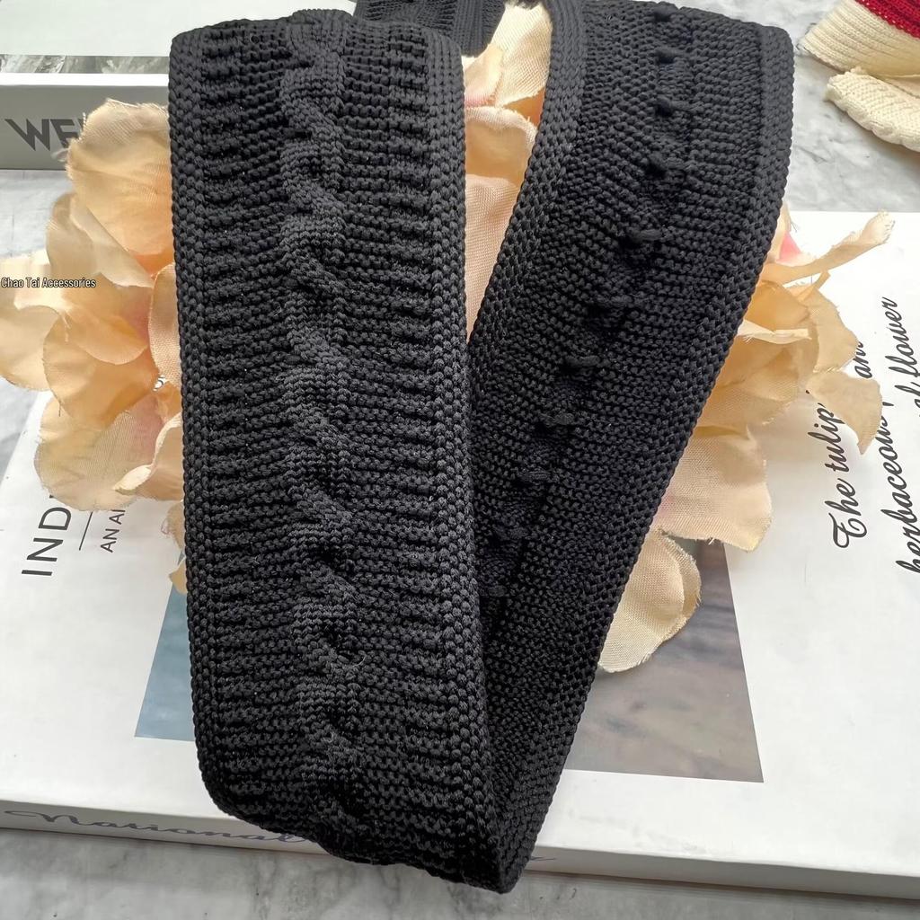 Soft, Elastic Knitted Tape with Widened Stripe for Clothing Accents and Decoration