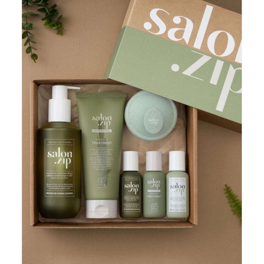 Jungsaemmool [gift Wrapping] Salon House Shampoo   Treatment Duo  Home Clinic Trial Kit + Free Shampoo Brush