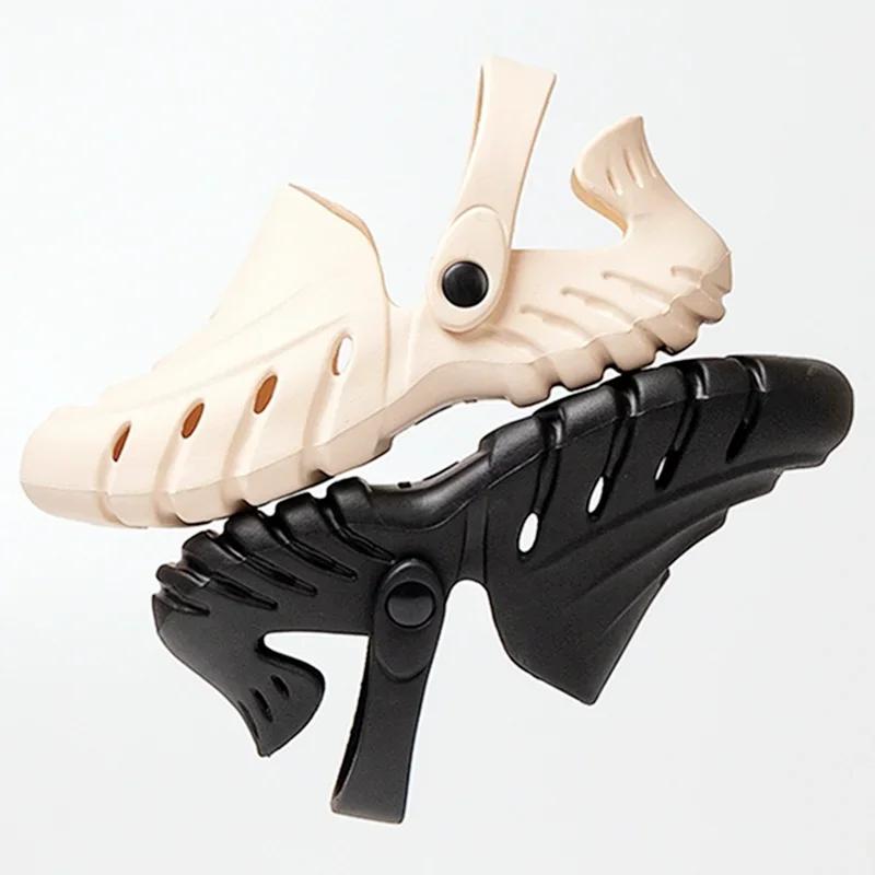 Fashion Fashion Openwork Hole Slippers Women 2025 Summer Comfort Hole Sandals for Girls Outdoor Flat Sandals Breathable Beach Flip-flops