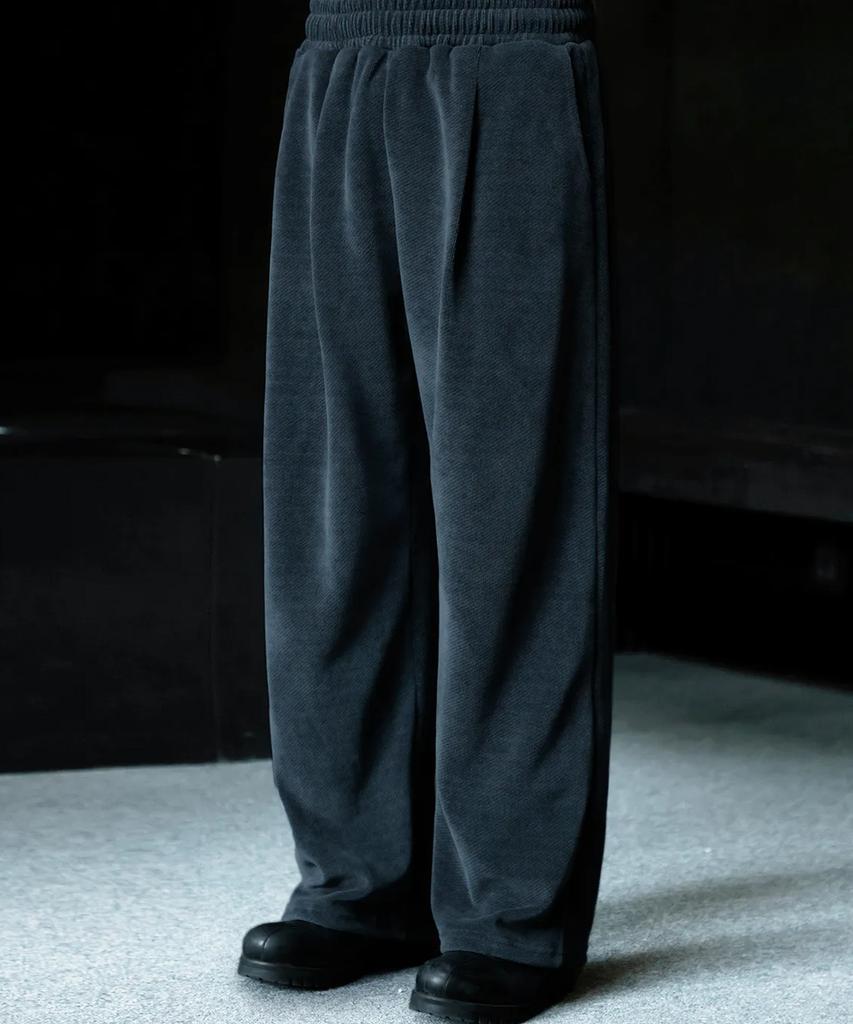 SIGNATURE Soft Heavy Corduroy One-Pleat Elastic Pants [3 Colors]