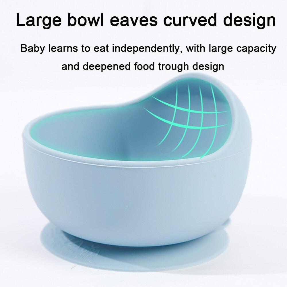 1Set Baby Bowl&Bib Personalized Name Baby Dishes Non-Slip Crockery Silicone Baby Feeding Bowl Tableware BPA Free for Baby Plate