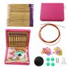 10Pairs Bamboo Interchangeable Crochet Needles Circular Knitting Needles Set Weaving Yarn Knitting Tools Weave Accessories Kit