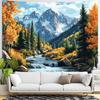 Landscape Tapestry, Scenery Art Wall Tapestries, Nature Wall Decor for Bedroom Living Room Backdrop Colorado Peak Mountain Art