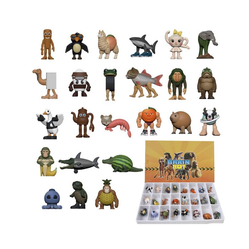 24 Piezas Brainrot Tung Tung Sahur Figuras Muñeco Tralalero Tralala Bombardino Cocodrilo Chimpancini Bananini Modelo Juguete Regalo