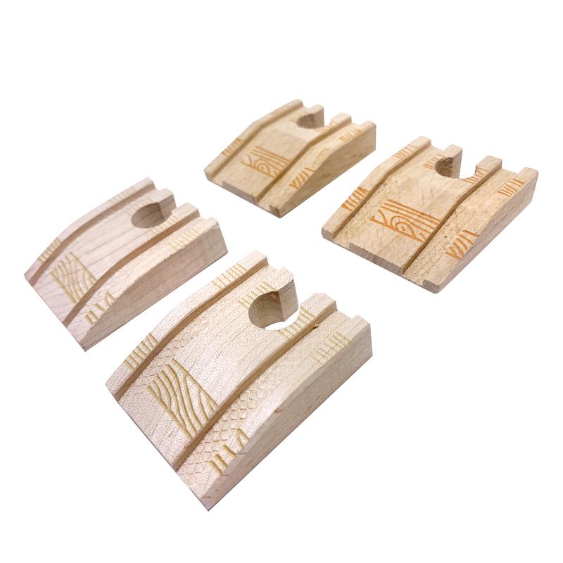 Wooden Small Train Starting Track Assembly Childrens Kit Magnetic Train Accessories Multi-Style Track Boys Toy Gift S24
