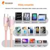 Rose Gold Braided 60W Fast Charging Cable for Huawei/Xiaomi