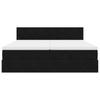 Ottoman Bed with Mattress Black 200x200 cm Velvet