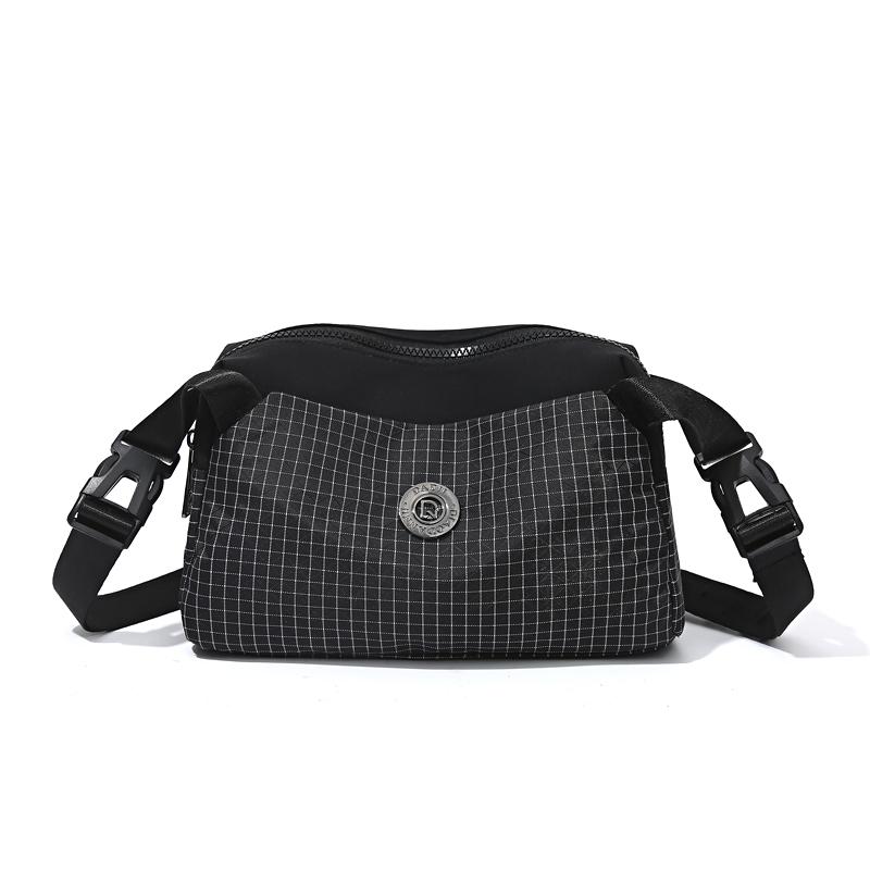 Women's Small Square Bag Contrast Shoulder Bag Water-repellent Nylon Bag