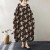 Summer Vintage Loose Cocoon Dress Round Neck Skirt