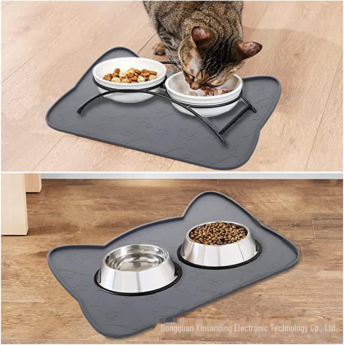 Silicone Pet Feeding Mat: Easy-Clean, Foldable, Leak-proof, Non-slip, Waterproof for Cats & Dogs