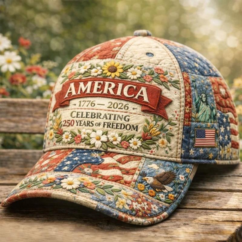 Breathable Cotton Cap For Outdoor Activities 250th Anniversary Of American Independence Lightweight Design