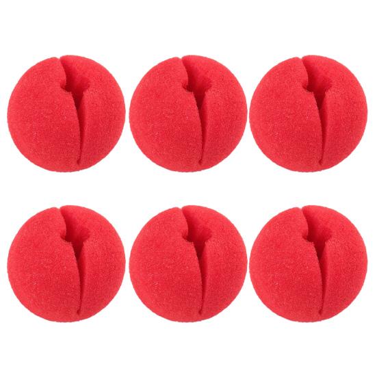 

6 шт., клоунский нос, универсальный красный нос с резинкой, реквизит для косплея для детей и взрослых, украшение для карнавальной вечеринки B