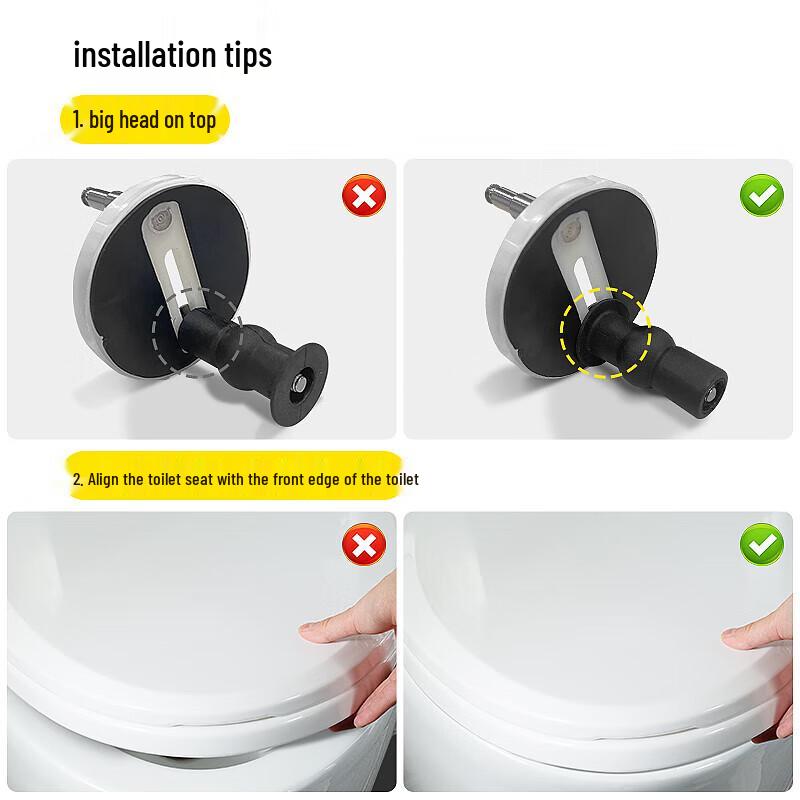 Hailead Universal Thickened Soft-Close UF Toilet Seat