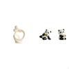 Artistic Resin Figurine Collection Featuring Couple And Panda Statues for Desk Cabinet Bedroom Home